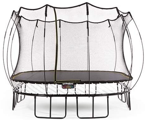 11ft Springfree Trampoline or Square Springless Trampoline with Safety Enclosure
